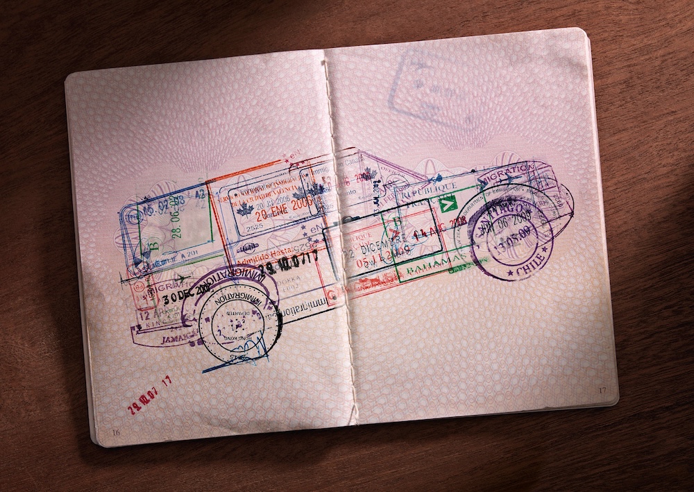 Creative art direction & post production ads - Land Rover Defender Passport Stamps (Ad 2)