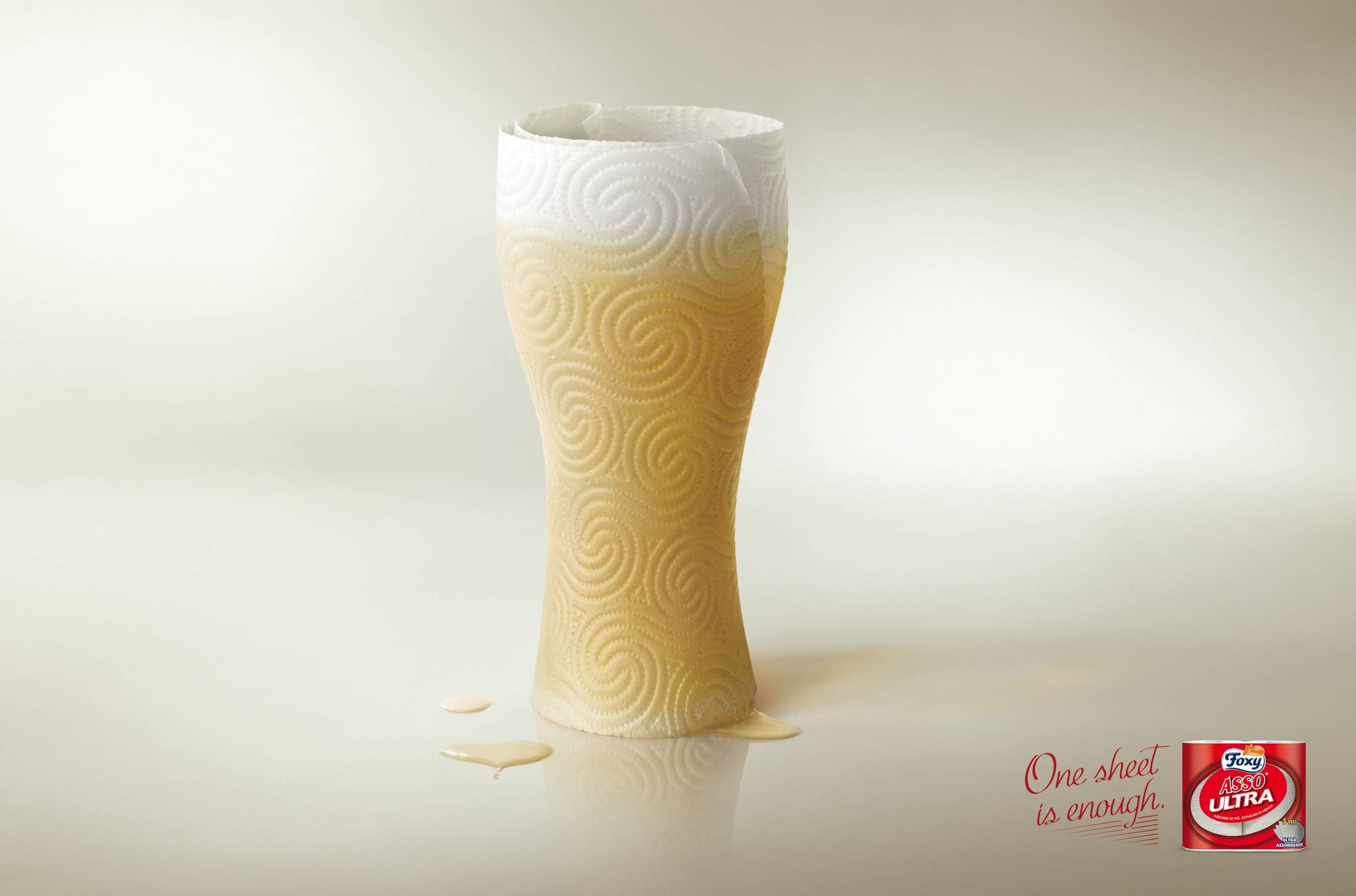 Creative art direction & post production ads - Foxy Asso Ultra - Glass (Yellow)