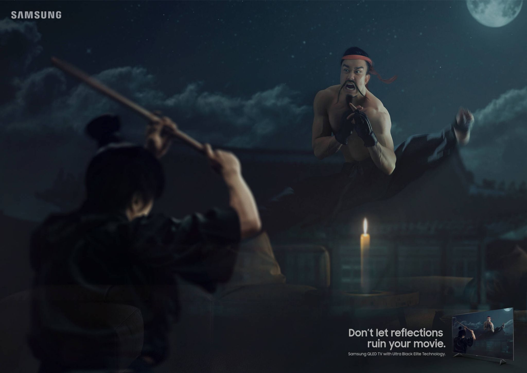 Creative art direction & post production ads - Samsung QLED TV (Ad 2)