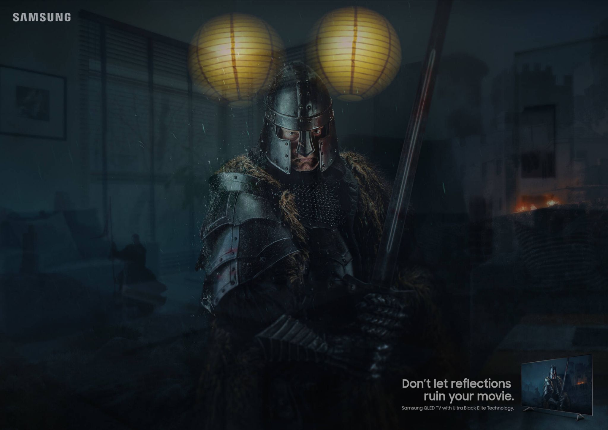 Creative art direction & post production ads - Samsung QLED TV (Ad 3)