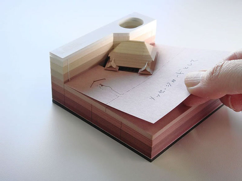 Omoshiroi Block: Paper memo pad that reveals hidden objects - 2
