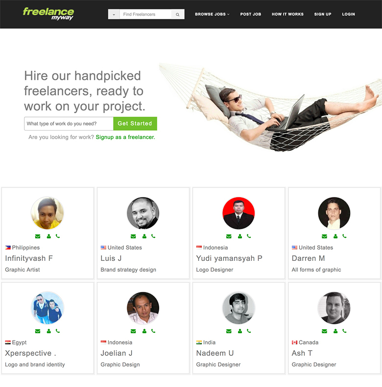 Hire a freelancer on FreelanceMyWay