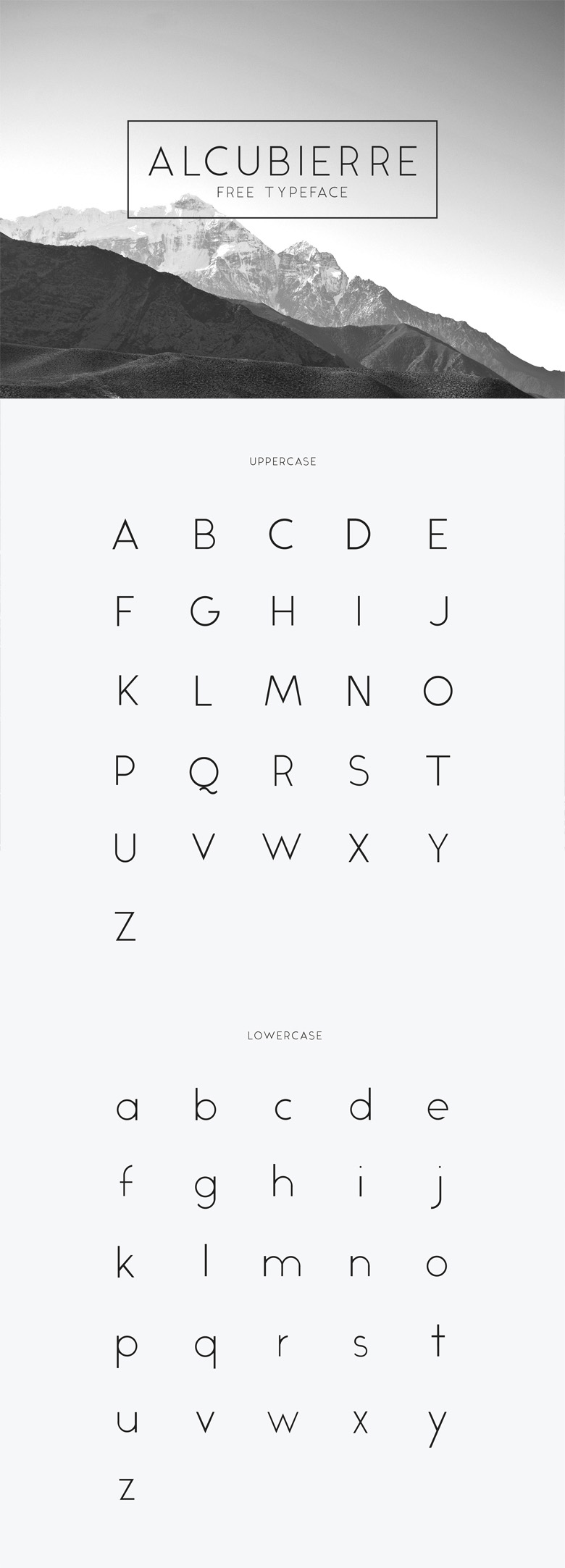 Beautiful free fonts for designers - Alcubierre
