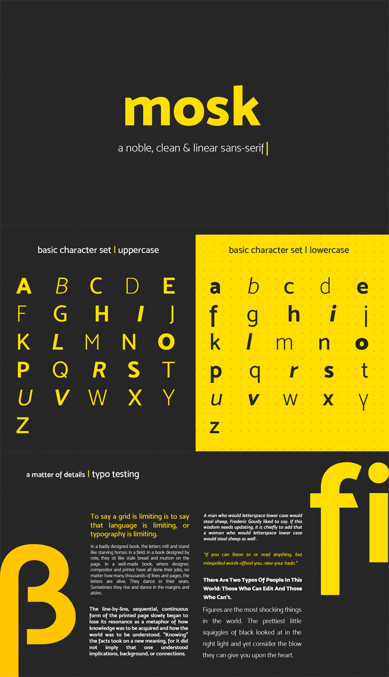 Beautiful free fonts for designers - Mosk