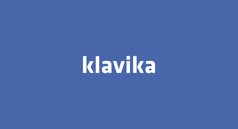 Facebook logo font - Klavika