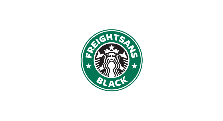 Starbucks logo font - FreightSans Black