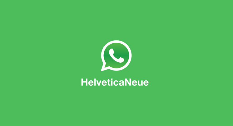 WhatsApp logo font - HelveticaNeue