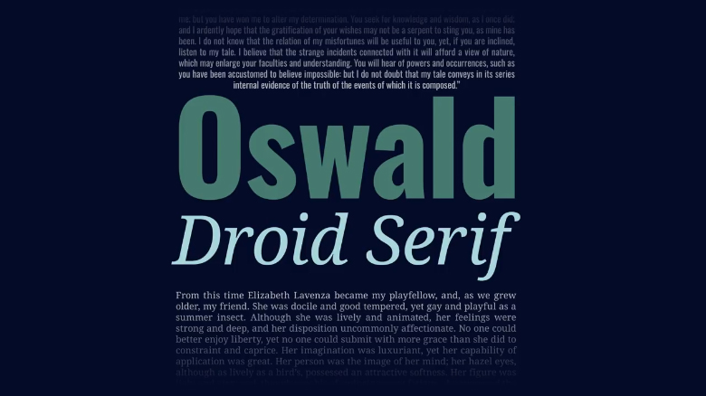 Oswald / Droid Serif