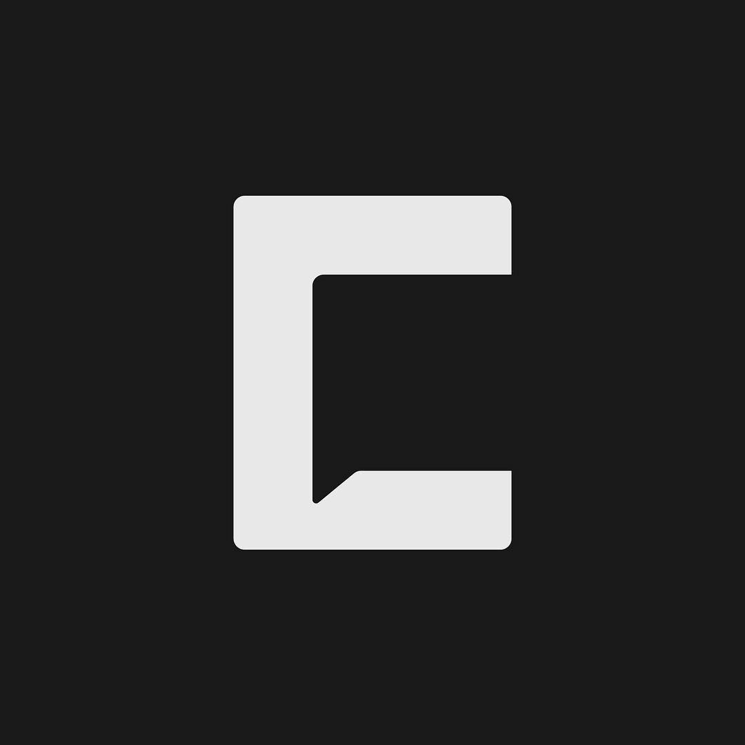 Creative typographic alphabet logos - C for Chat