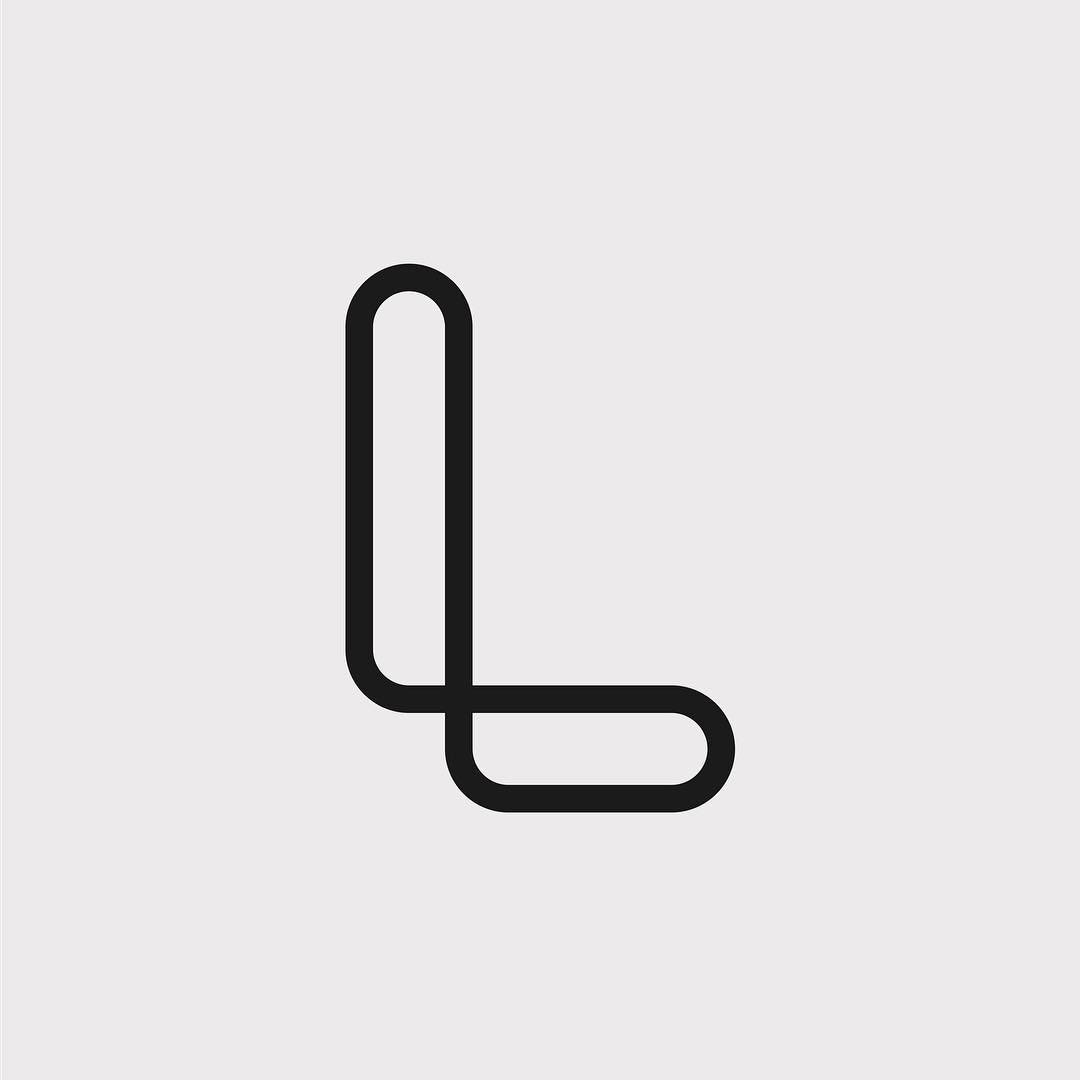 Creative typographic alphabet logos - L for Loop