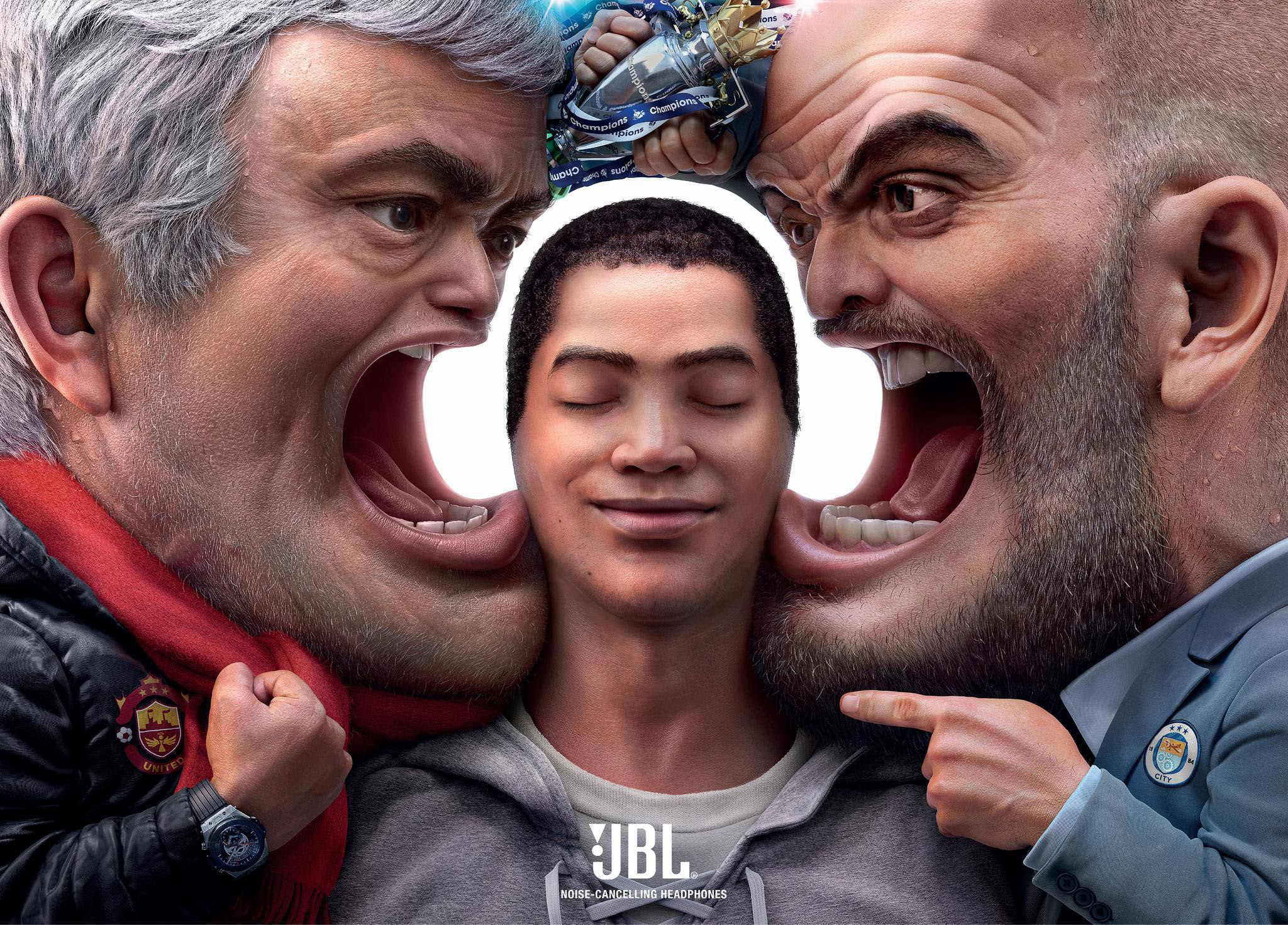 JBL Noise Cancelling Headphones - Jose Mourinho and Pep Guardiola