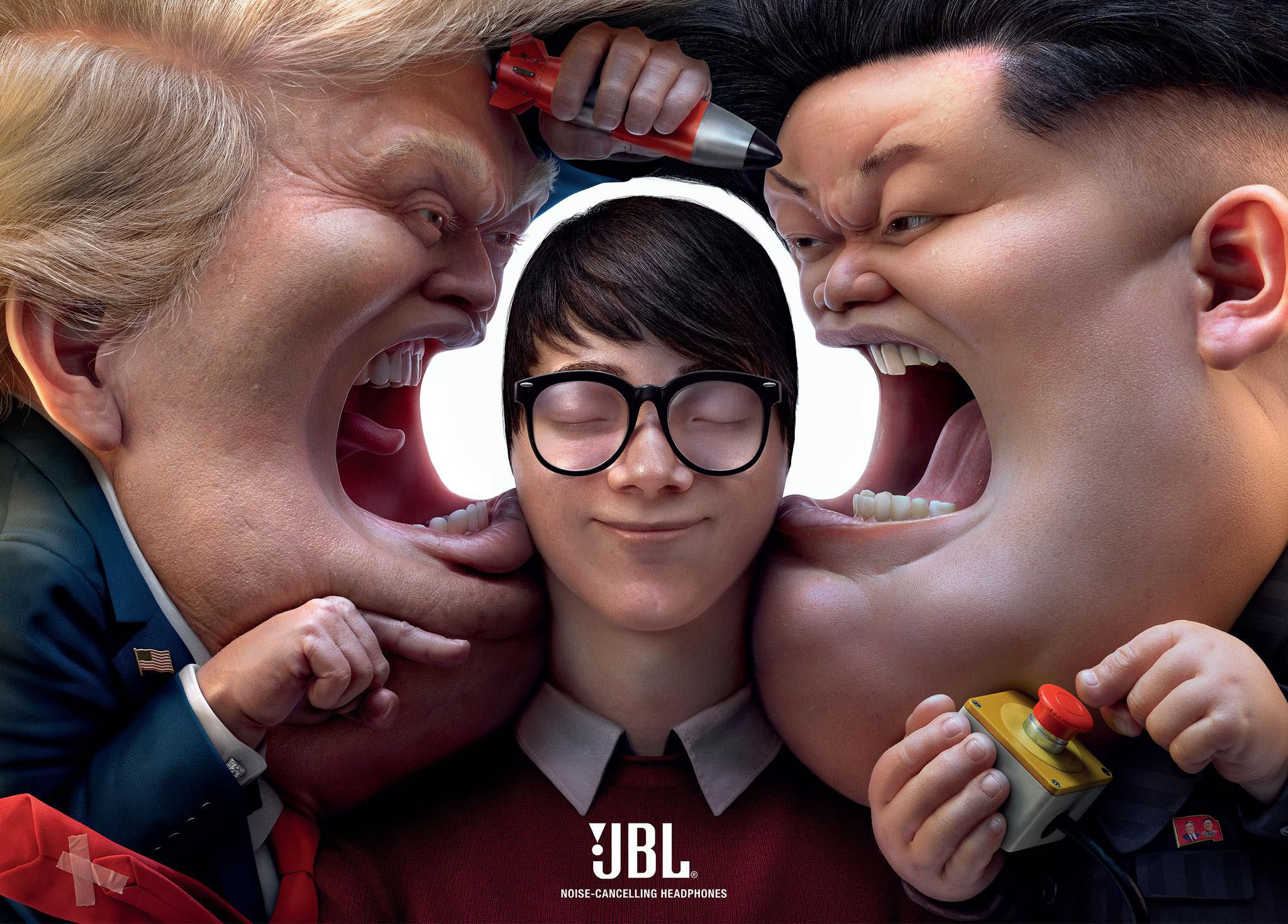 JBL Noise Cancelling Headphones - Donald Trump and Kim Jong Un