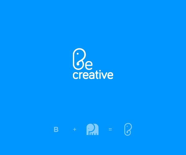 Creative logos made by combining different shapes - 