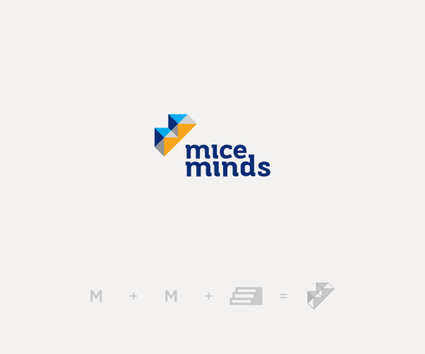 Creative logos made by combining different shapes - 