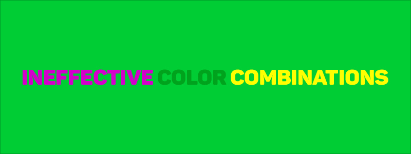 Graphic Design Mistakes - Ineffective color combinations