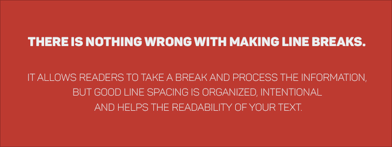 Graphic Design Rules - Use proper leading and line breaks