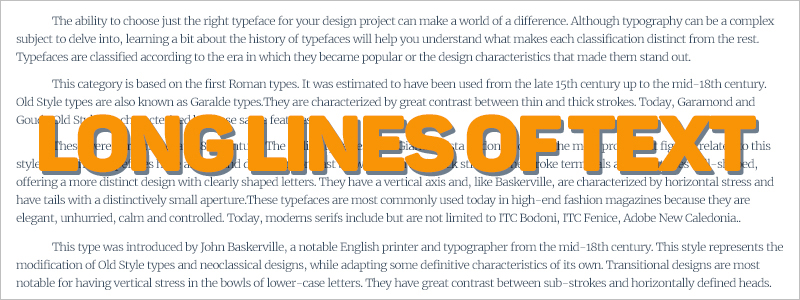 Graphic Design Mistakes - Long lines of text