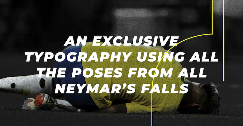 Neymar falling, diving font - 11