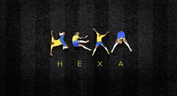 Graphic Designer Turns Football Star Neymar's Dramatic Falls Into A Free Font Neymar's falling poses arranged to spell HEXA using the Ney Type font on a dark football pitch