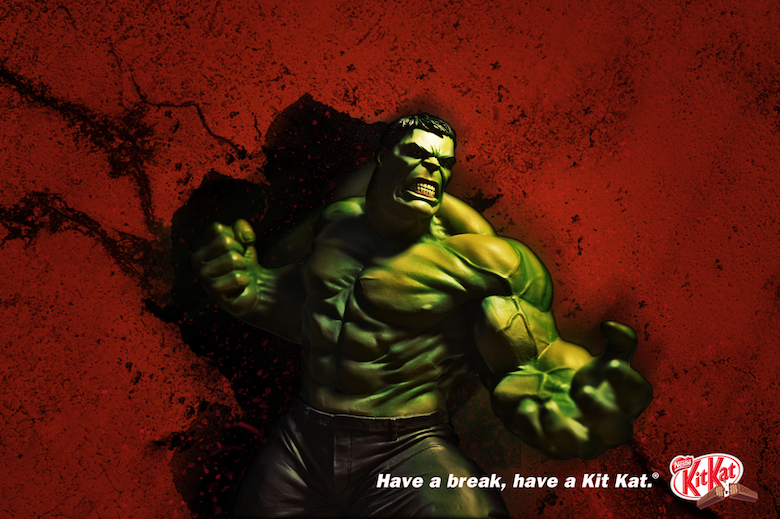 If The Hulk endorsed Kit Kat