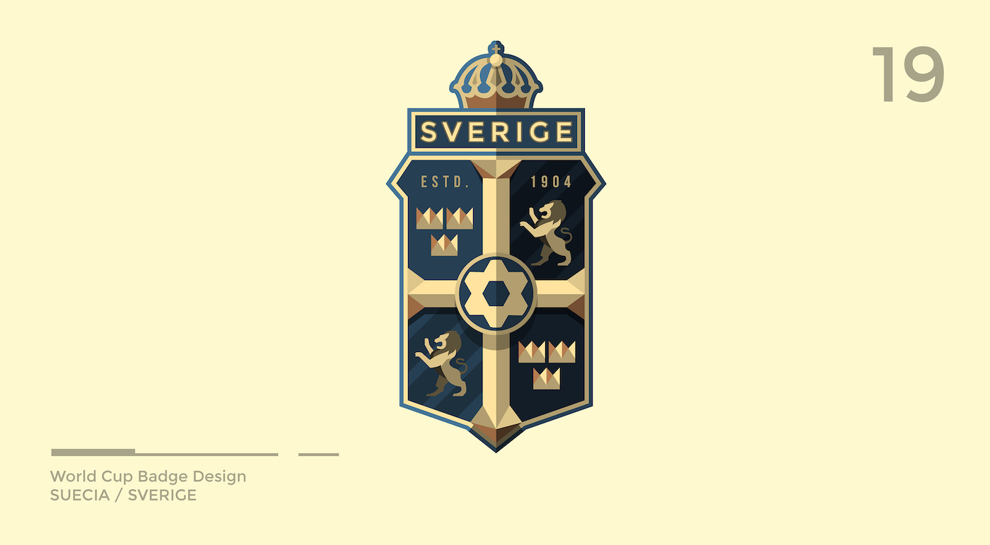 World Cup Badge Design - Sweden