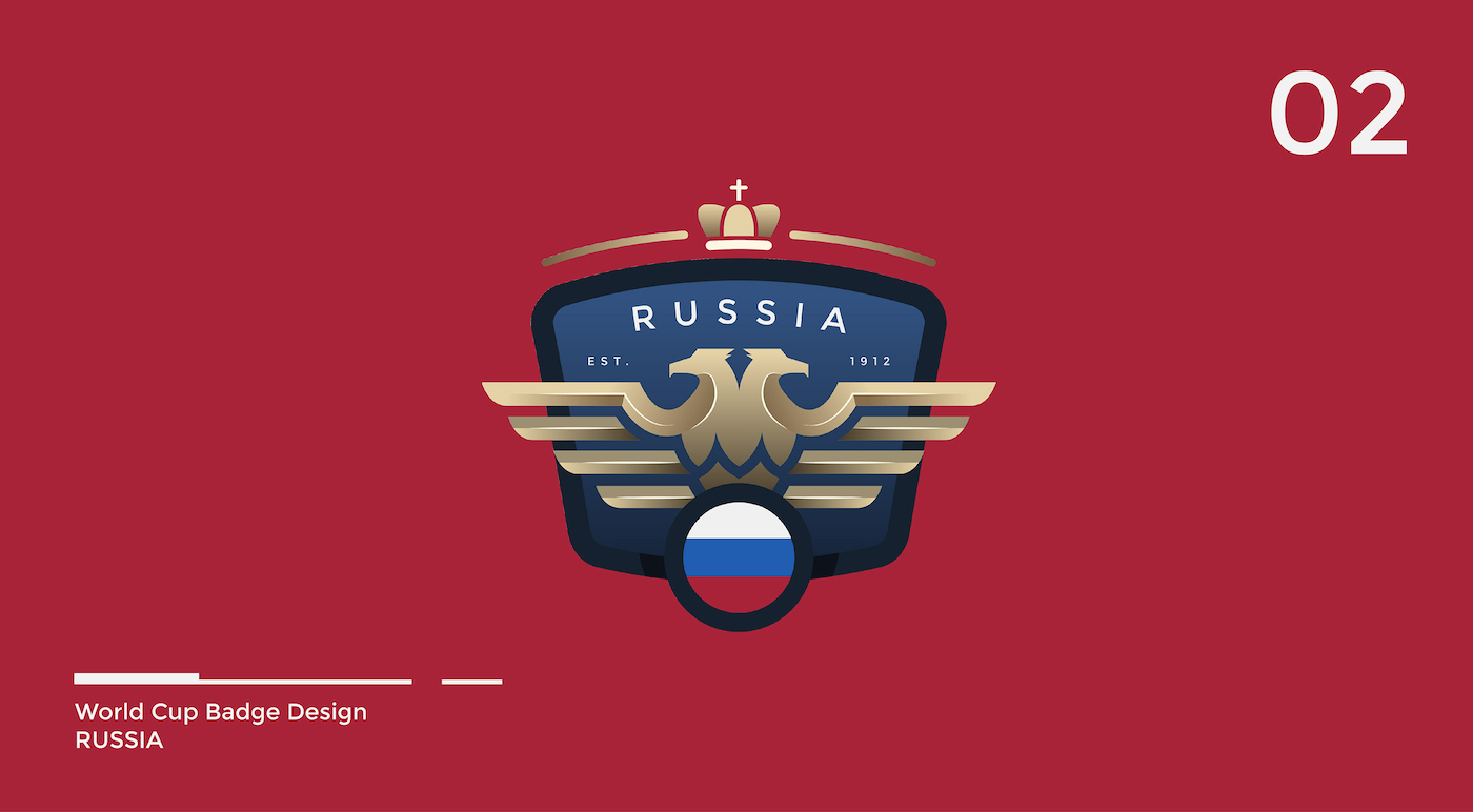 World Cup Badge Design - Russia