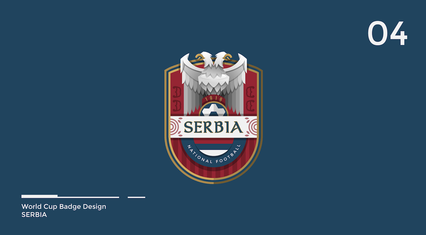 World Cup Badge Design - Serbia