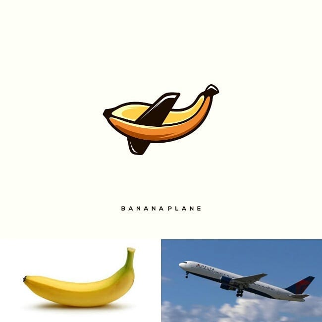 Logos made by combining two different things - 12