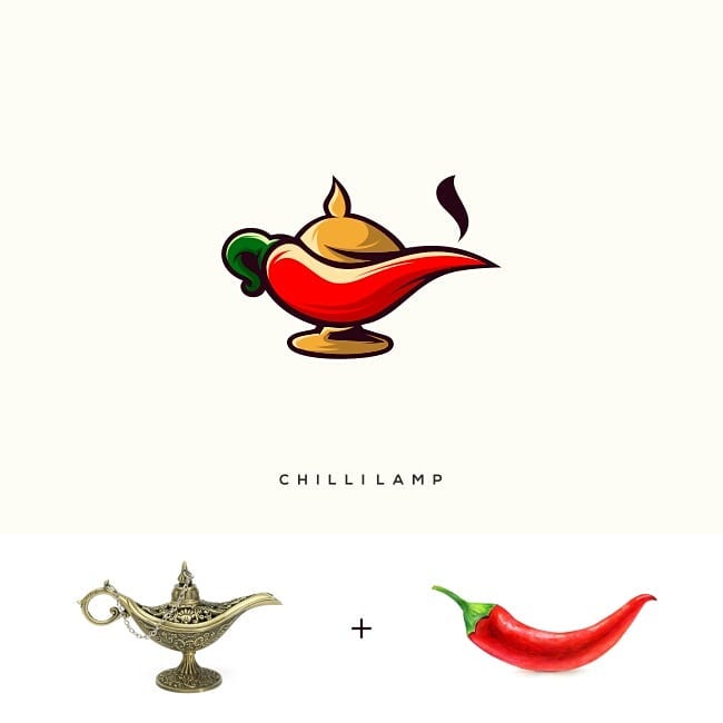 Logos made by combining two different things - 16