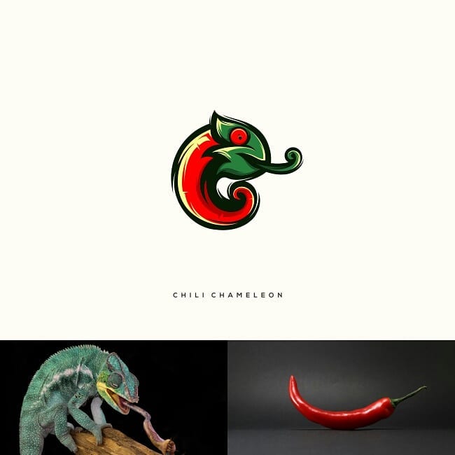 Logos made by combining two different things - 4