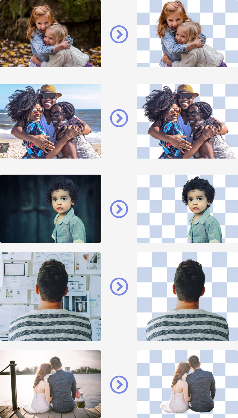 remove background from photo free before after - Ferramenta gratuita usa inteligência artificial para remover fundos de imagens