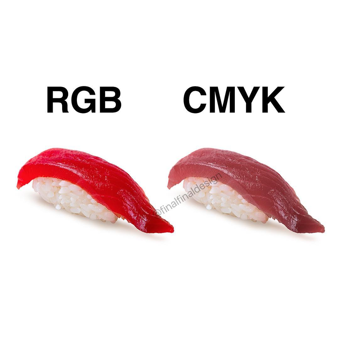 RGB vs. CMYK (Sushi)