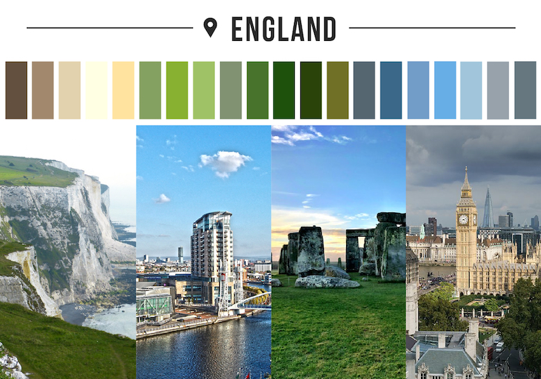 Colors of countries - England