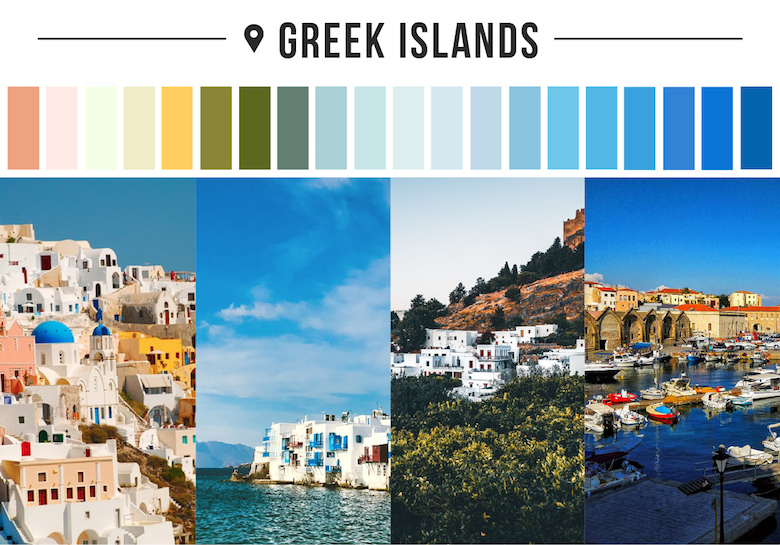 Colors of countries - Greek Islands