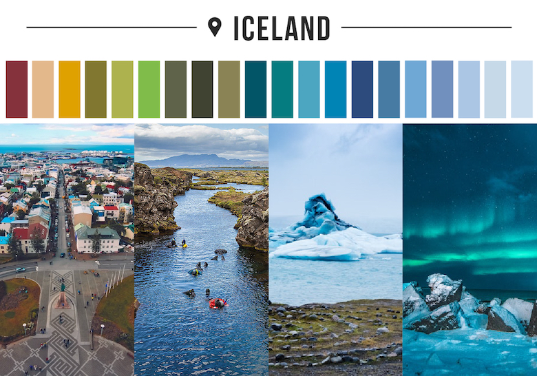 Colors of countries - Iceland