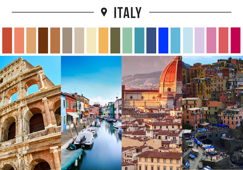 Colors of countries - Italy