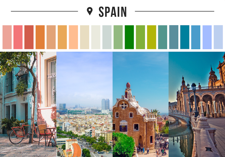 Colors of countries - Spain