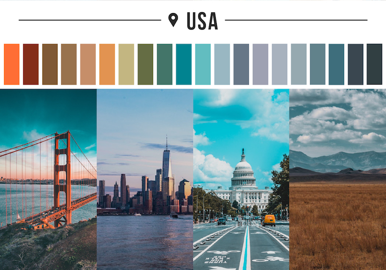 Colors of countries - USA