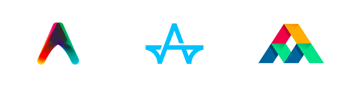Alphabet made from logos - A