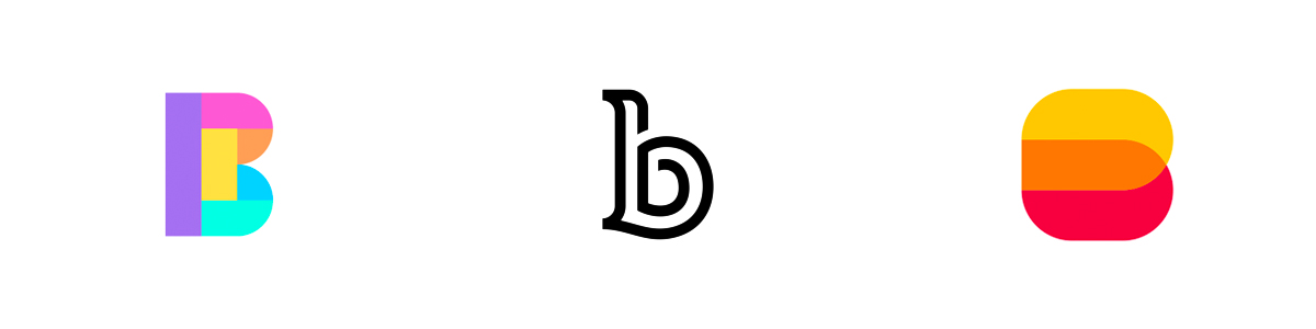 Alphabet made from logos - B