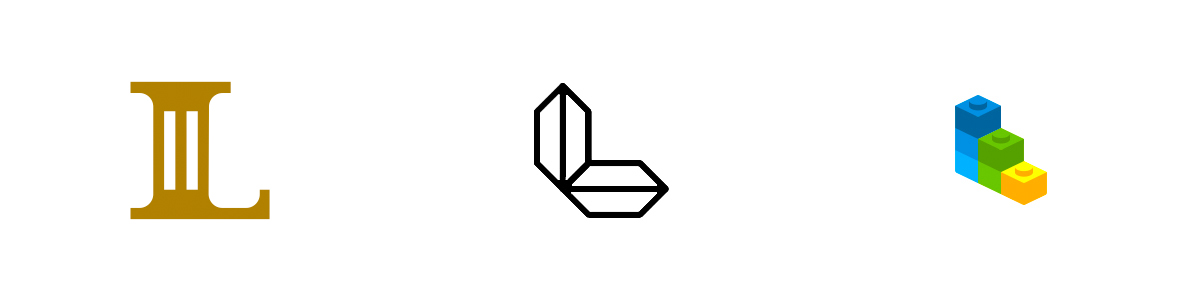 Alphabet made from logos - L
