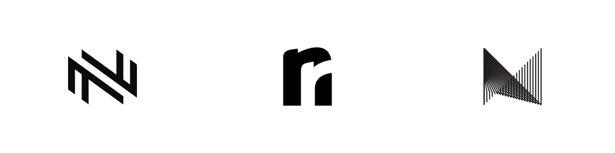 Alphabet made from logos - N