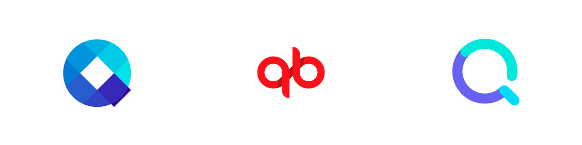 Alphabet made from logos - Q
