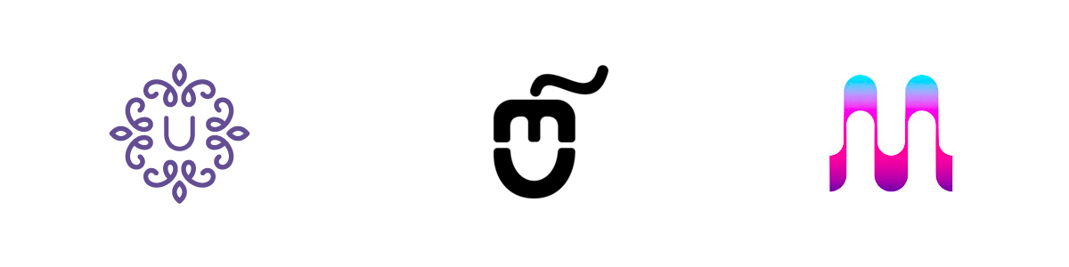 Alphabet made from logos - U