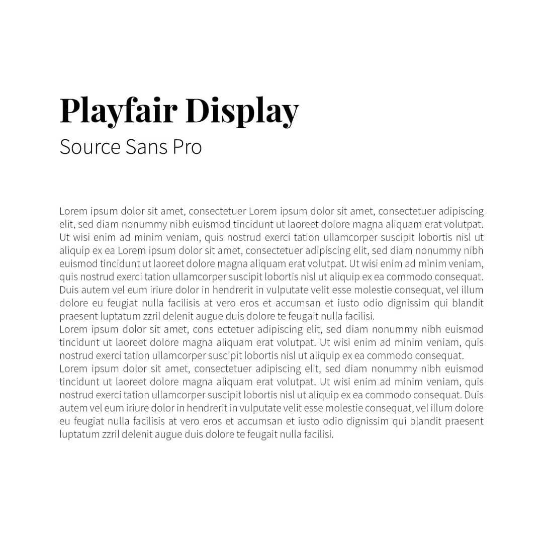 Best font combinations and typeface pairings - Playfair Display / Source Sans Pro