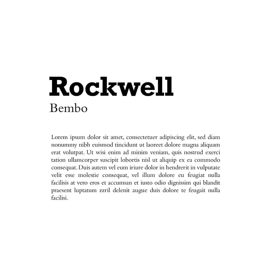 Best font combinations and typeface pairings - Rockwell / Bembo