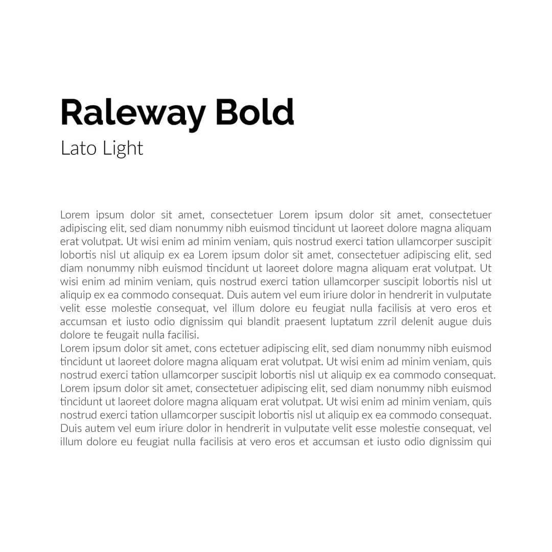 Best font combinations and typeface pairings - Raleway Bold / Lato Light