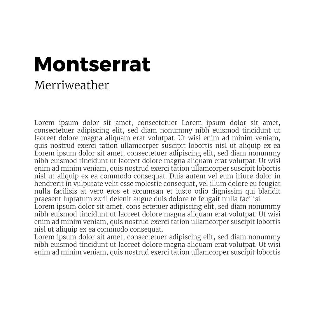 Best font combinations and typeface pairings - Montserrat / Merriweather