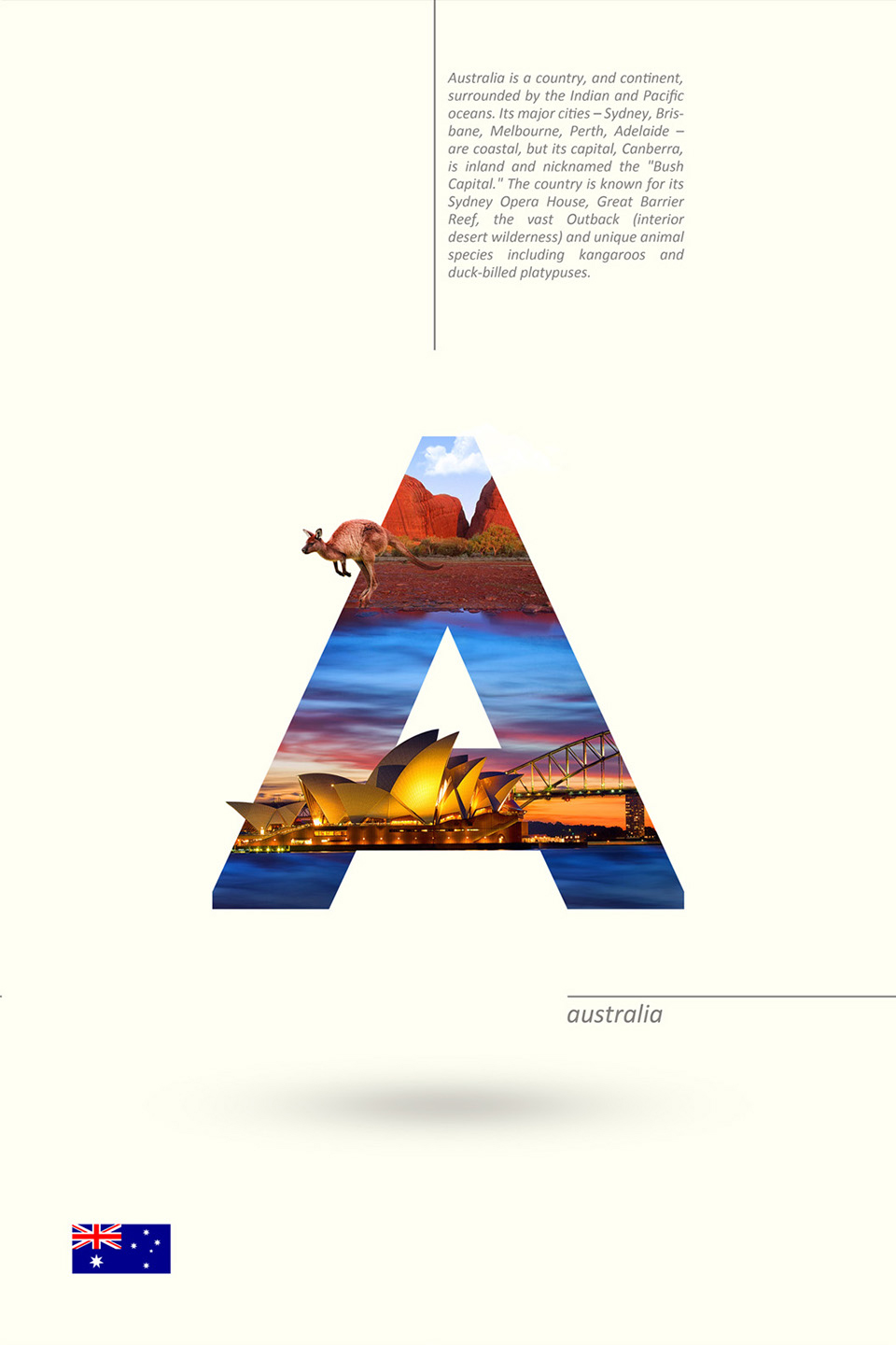 Beautiful Typographic Alphabet Series Of Countries And Their Iconic Landmarks