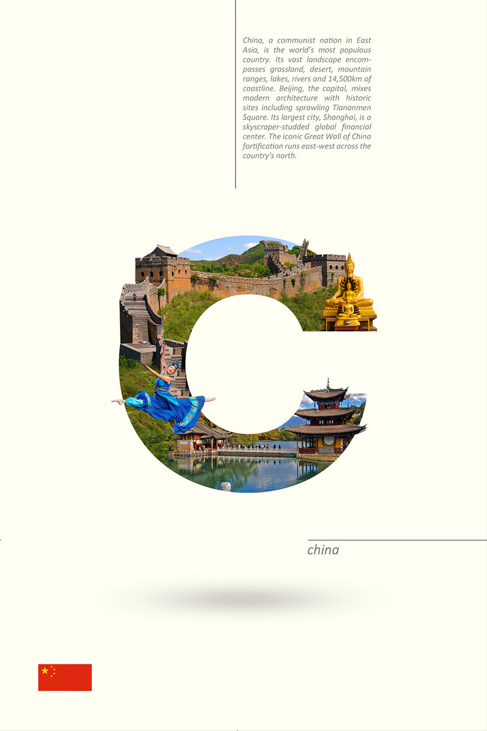 Beautiful Alphabet Series Of Countries And Their Iconic Landmarks - China